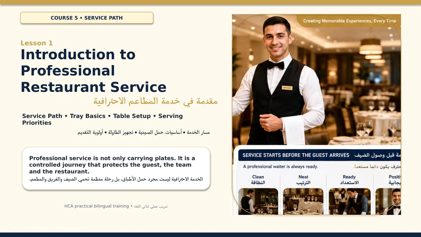 خدمة المطاعم الاحترافية
