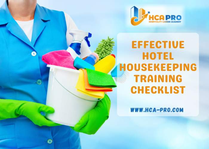 Effective Hotel Housekeeping Training Checklist Hospitality Career 